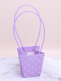 Сумочка для цветов 12х8х12,5см 3D М314 сиреневый