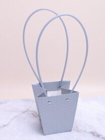 Сумочка для цветов 12х8х12,5см 3D М414 серый