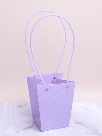 Сумочка для цветов 13,5х9,5х15,5см 3D М415 сиреневый
