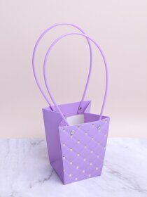 Сумочка для цветов 13,5х9,5х15,5см 3D М315 сиреневый