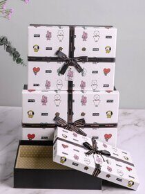 Коробка прямоугольник набор из 3шт 29х21х9см/-90