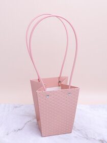 Сумочка для цветов 13,5х9,5х15,5см 3D М415 персиковый