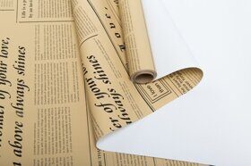 Пленка матовая  65мкм 58см х 10м РЦ газета крафт белый