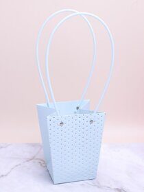 Сумочка для цветов 13,5х9,5х15,5см 3D М415 голубой