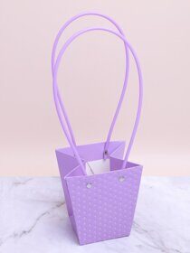 Сумочка для цветов 12х8х12,5см 3D М414 сиреневый